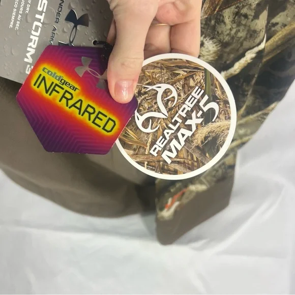 Under Armour Storm3 Cold Gear Realtree MAX-5Camo Half Zip Jacket Pullover - Picture 8 of 16